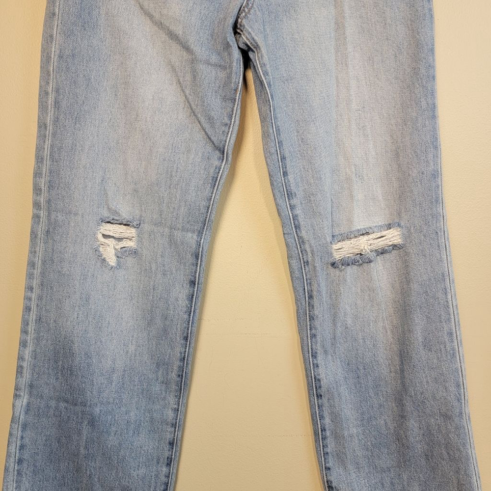 KanCan 90s Baggy Wide Leg Straight Jeans Light Wash Distressed Crossover 5 26 - Picture 6 of 12